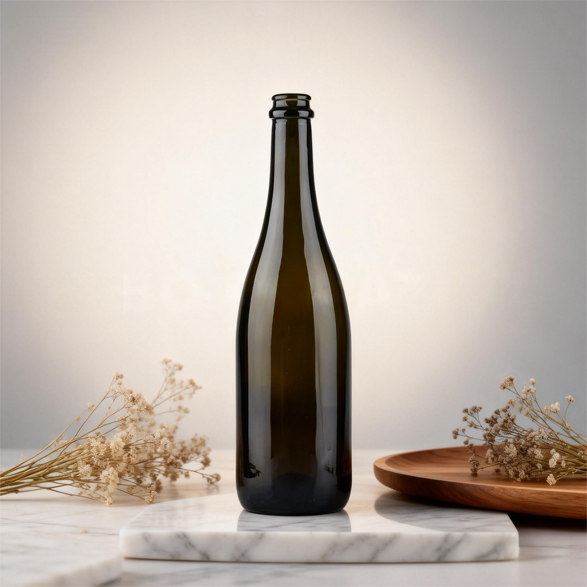 Pressure Resistant Champagne Glass Bottles empty glass bottles 750ml 3711P-6 610G