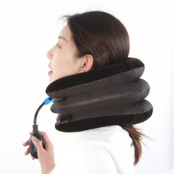 60 Fabric Count Inflatable Cervical Collar Traction Apparatus for Neck Pain Treatment
