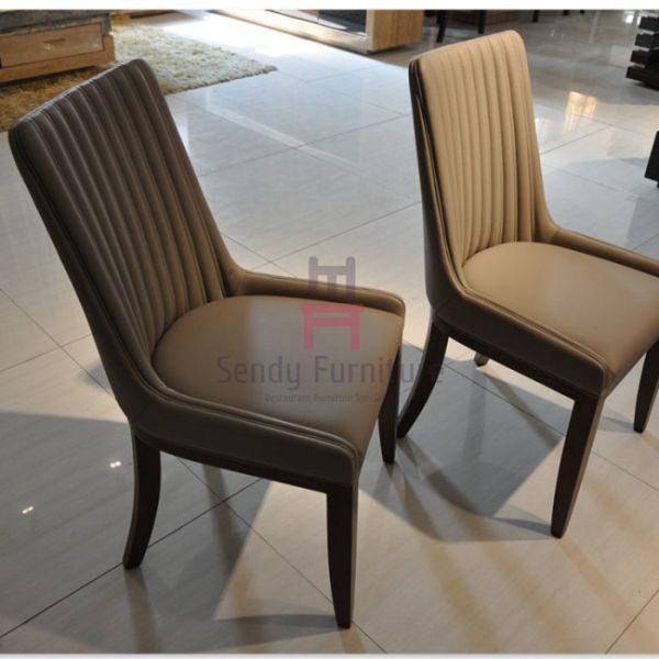 ресторан ширины 50cm Tufted кожаный деревянный предводительствует высокую заднюю часть 0.4cbm