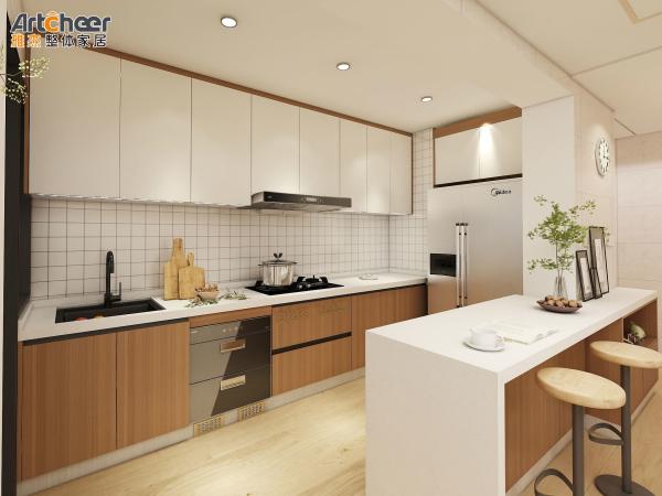 Melhore a sua cozinha com o conjunto de armários de cozinha acrílico de balcão laminado Bullnose