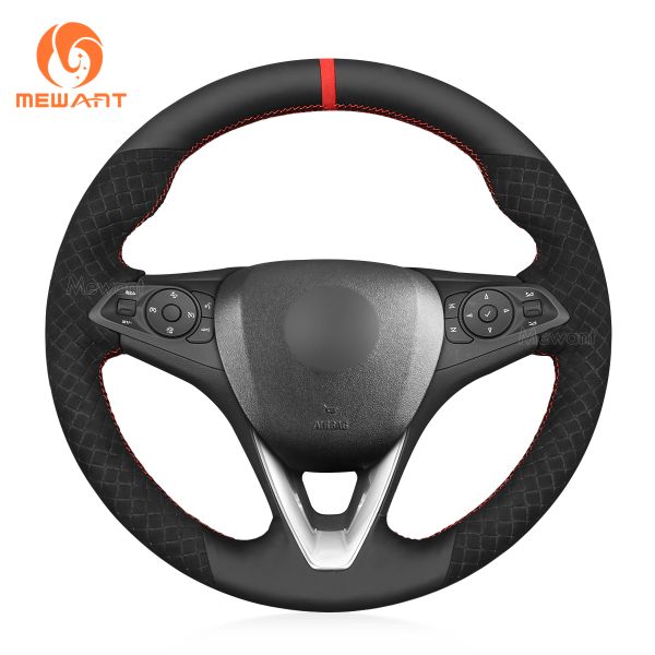 MEWANT New Design Stitch Steering Wheel Cover For Opel Astra K Corsa E Crossland X Insignia B Country Tourer KARL Zafira C