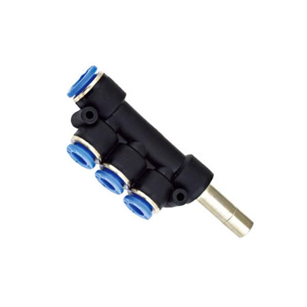Plastic Material Air Tube Fittings PKJ Five Way Type Equal Diameter 0 - 60℃