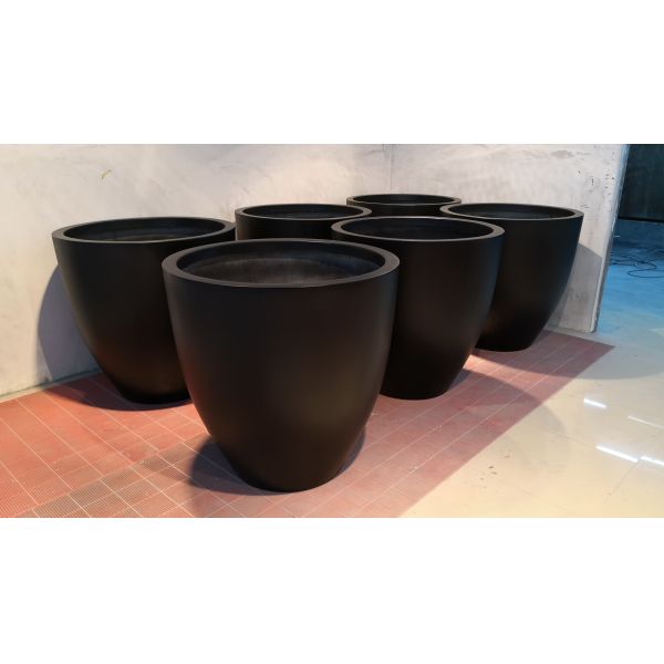 Planta de jardín de fibra de vidrio moderna nórdica de color mármol en interiores y exteriores