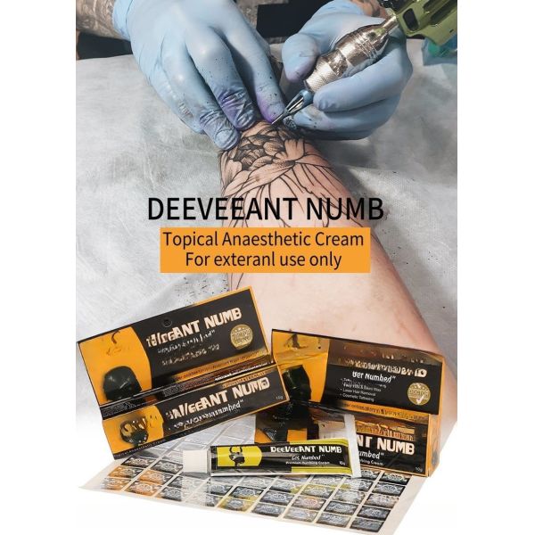 Original Deeveeant Numbing Cream for Body Tattoo Piercing Miro-Blading Semi-Permanent Makup Painless