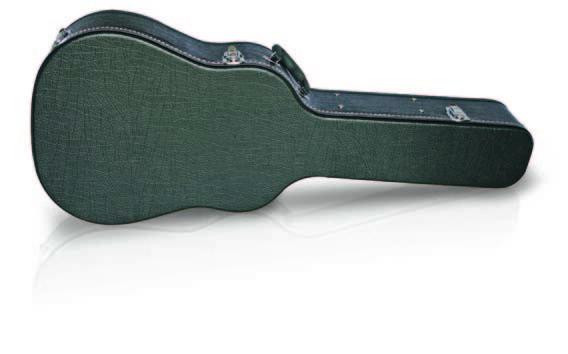 PVC Leather Exterior Acoustic Guitar Travel Case , Acoustic Bass Hard Case With Locks And Soft Handle