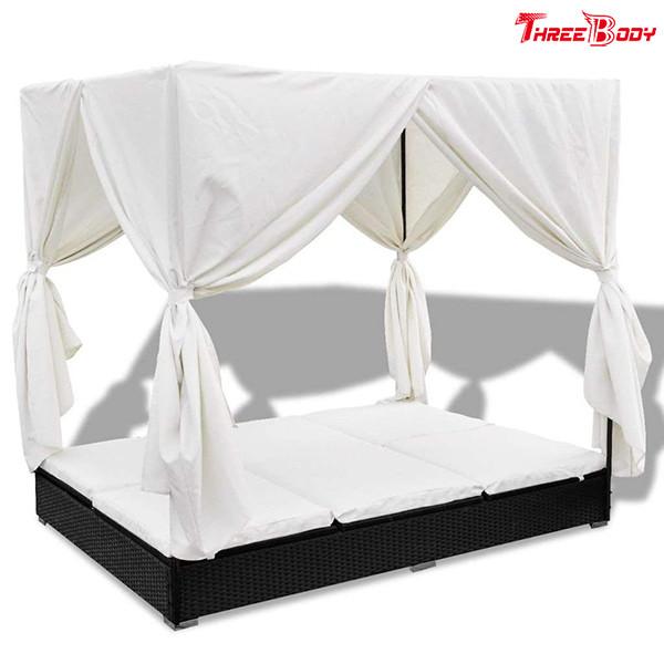 Comfortable Outdoor Furniture Sofa , Cream White Outdoor Garden Furniture Lounge Sofa