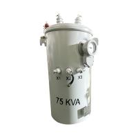 Transformateur d'électricité de 75 Kva Type d'huile de distribution Transformateur à pôle unique en phase 2400/4160GrdY