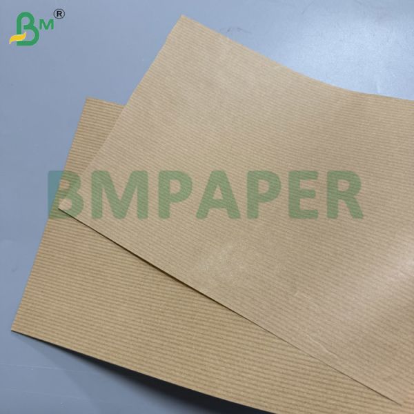 60g Machine Glazed 1 Side Stripped Brown Kraft Paper For Pouches