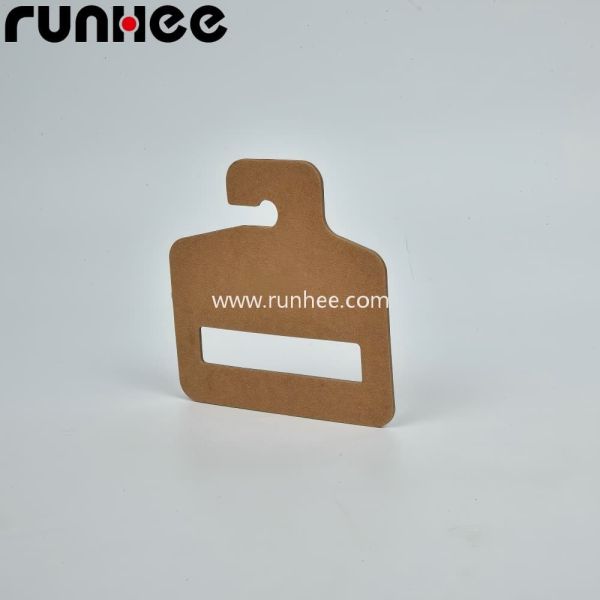 Non Pollution Recycled Paper Cardboard Scarf Hangers With Embossed Logo OEM