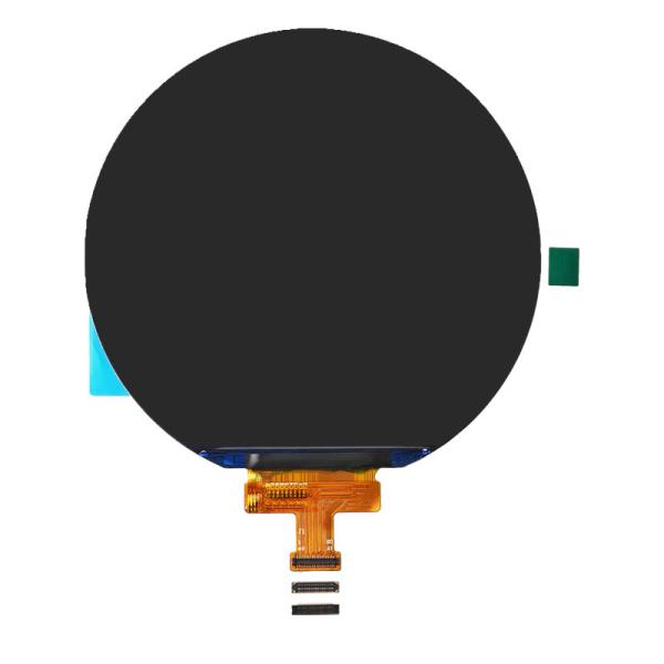 580nits Brightness Round TFT LCD Display Screen 3.6 Inch 544x506 Resolution