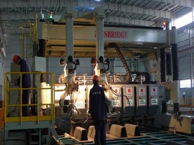 800mm Bridge Panel Tank Welding Machine , U Rib Assembling Automatic Welding Line