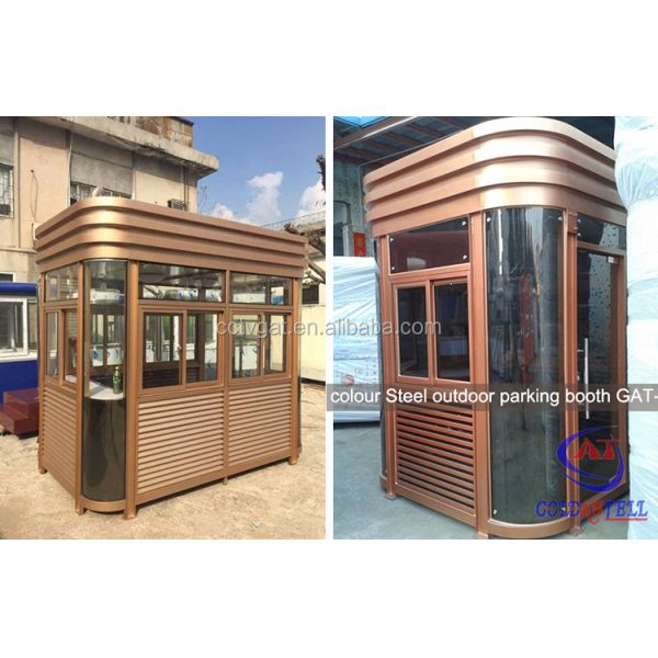30 to 60 degrees Celsius Earthquake Proof Grade 8.3 Single Room Stainless Steel Ticket Kiosk Booth Outdoor Ticket Dispensing Station