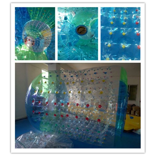 Blue Inflatable Water Rolling Ball For Aqua Park Inflatable Outdoor Games