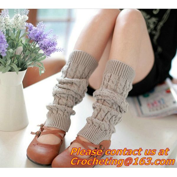 Fashion Knitted lace Boot Cotton Gaiters Warm lace boot socks buttons leg warmers bontique