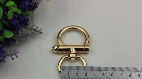 Fashion high quality zinc alloy light gold 25 mm metal spring snap hook for lanyard