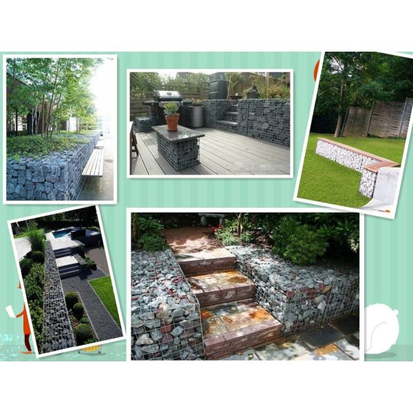 4mm 5mm 6mm Gabion Wire Mesh Garden Gabion Baskets Low Carbon Iron Wire Material