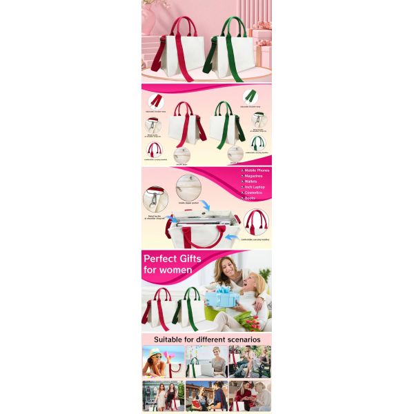 Personalized Heavy Duty Sublimation Canvas Tote Bags With Shoulder Strap Blank Custom Logo Fashion Beach Bag For Women