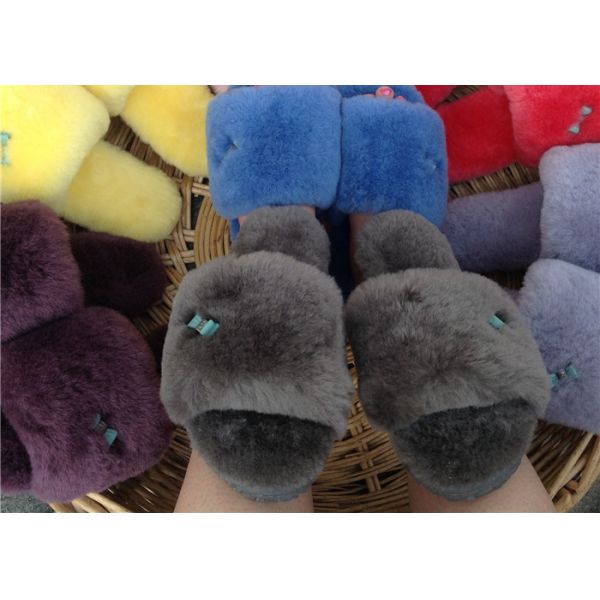 Тапочка зимы шерстей шеарлинг тапочки моккасин низких цен тапочек шерстей овец на открытом воздухе