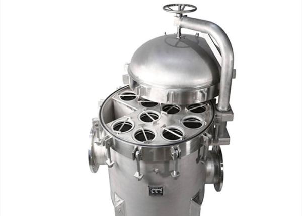 Stainless Steel Liquid Filter Housings 6 - 40m3/H Design Flow For Food Standard Weight