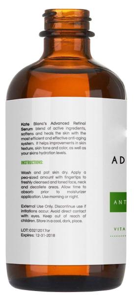 60ml Organic Retinol Serum 2.5% With Hyaluronic Acid & Vitamin E For Face