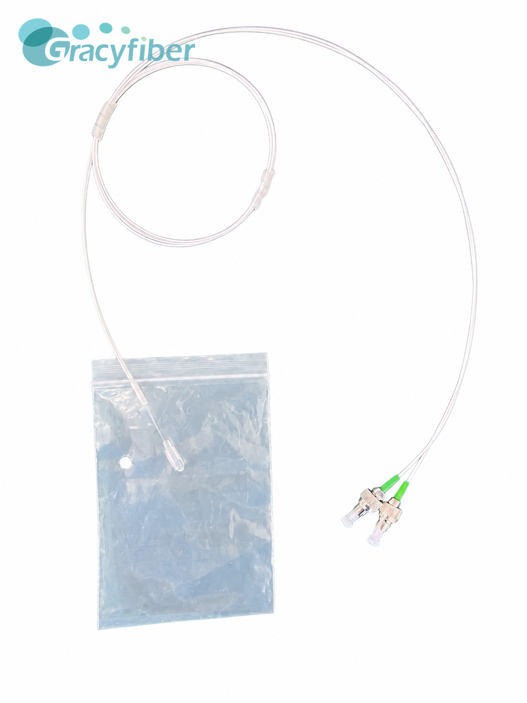 4CH SM Fiber Array (SMFA) | 250μm Pitch, Quartz Glass V-Groove | 8° Angled Polish, Corning SMF-28e | 1m Length, FC/APC
