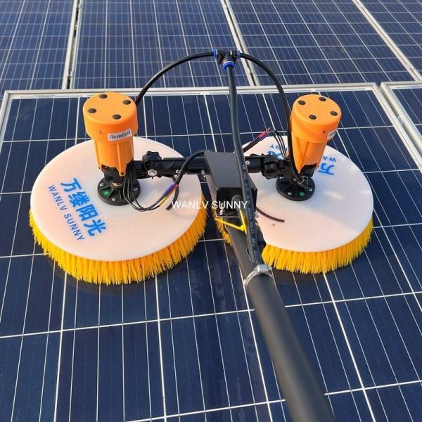 Pincel de limpeza de painéis solares de cabeça dupla para indústria petroquímica Melhor ferramenta de limpeza