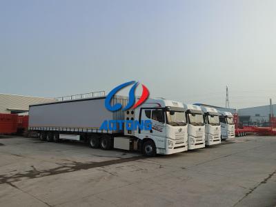 Bulk Cargo Carrier Van Curtain Side Semi Trailer For Heavy Duty Transportation