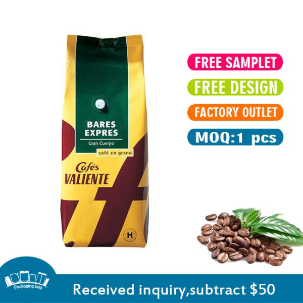 Ancho 160 mm Bolsa de embalaje de café FDA 8 oz Bolsas de café vacías impresas