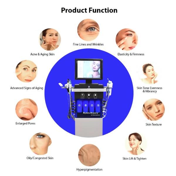 Profissional Hydra Aqua Peel Machine de limpeza profunda da pele com plugues tipo CN