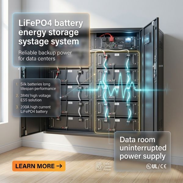 51.2V 100AH Wall-Mounted LiFePO4 Battery 5.12kWh Home Energy Storage System with Smart BMS Bluetooth