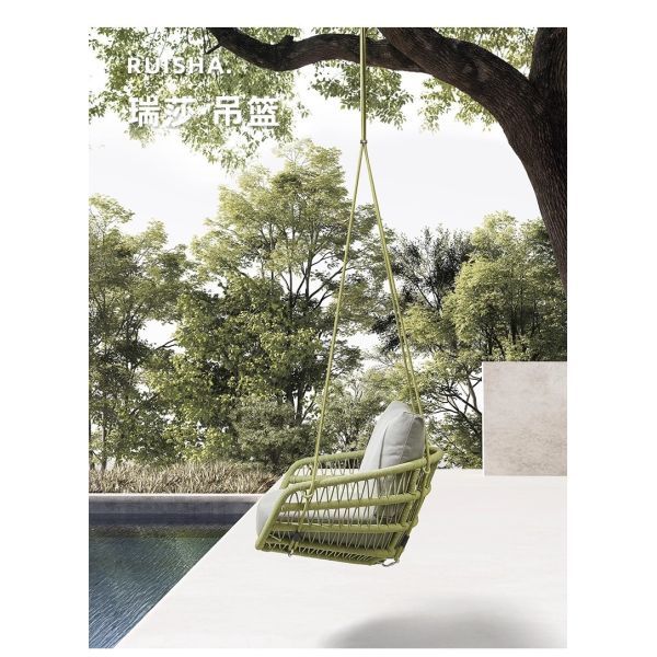 Waterproof and Sunproof Outdoor Teak Rattan Sofa Set for Courtyard Garden Open-Air Homestay Leisure Minimalist Solid Wood Combination