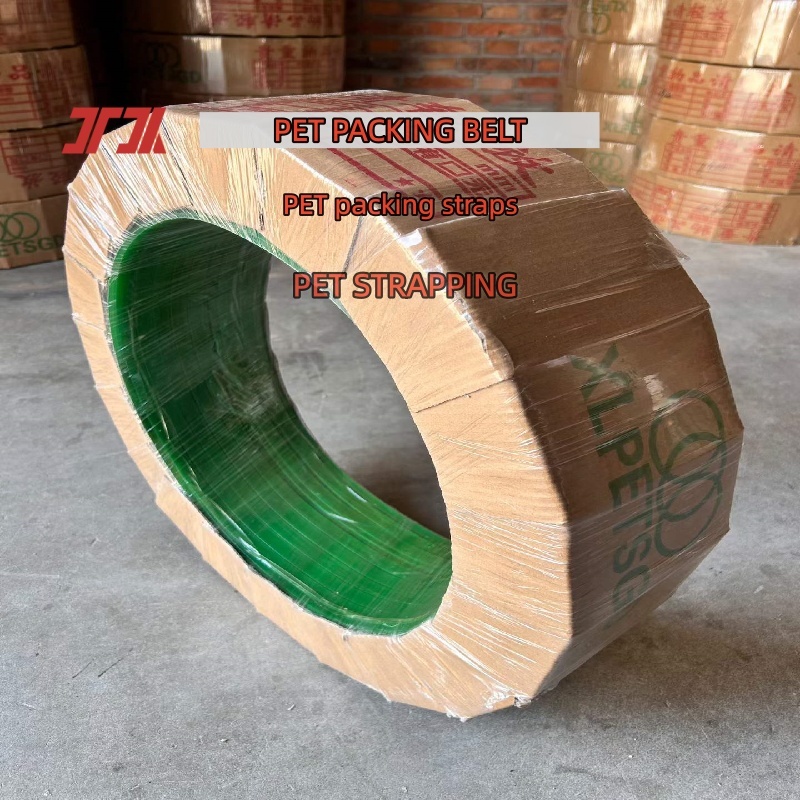 PET strapping 12mm PET packaging strap green PET strapping steel strap from 100% recycled material