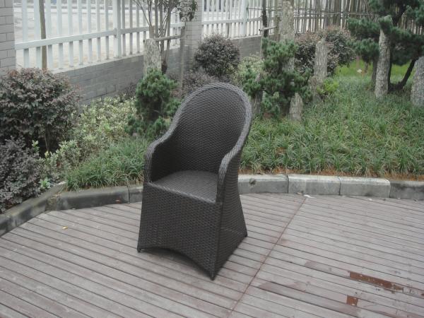 Black UV Resistant Wicker Rattan Garden Dining Sets For Restaurant