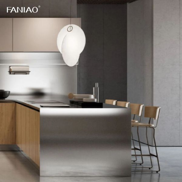 New Smart Kitchen Stainless Cabinet Wood Grain High Gloss Kitchen Cabinets Design For Villa