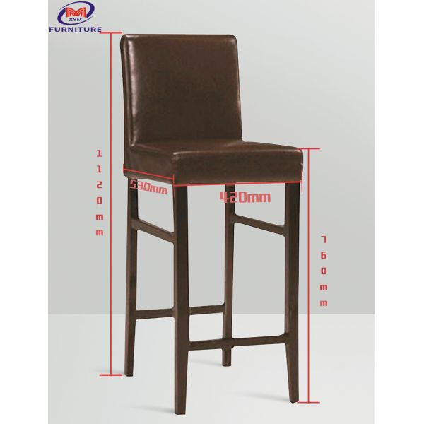 Brown Wrapping Cloth Bar Stool Chair Outdoor Metal High Bar Chairs