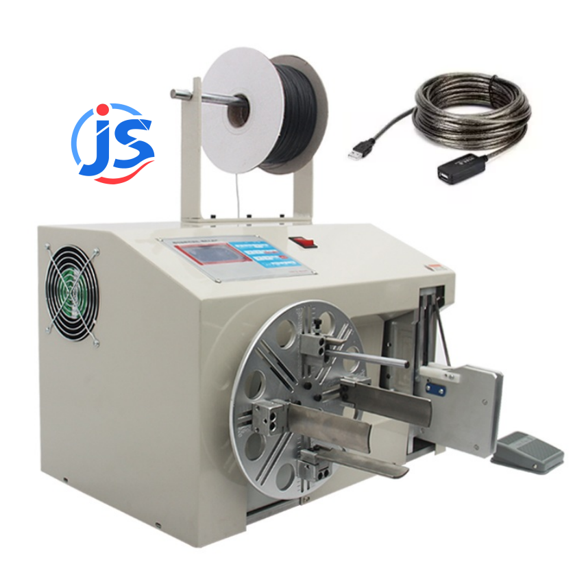 Adjustable Speed Automatic Cable Coiling Machine PLC Touch Screen Automatic Wire Coiling Machine