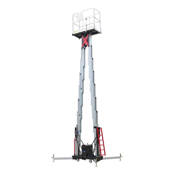 4m-16m 250kg Electric Mobile Dual Single Mast Lift For Station Facilities Repair