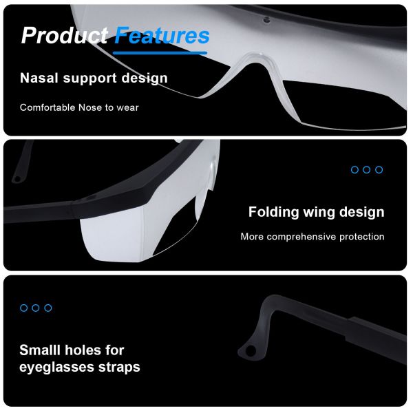 Pilot CE EN166 Ansi Z87.1Frosted Goggles Protective Funny Working Anti Fog Shading Side Shields Stylish Safety Glasses