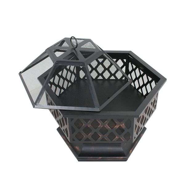 Outdoor Garden Steel Fire Pit Decoration Portable Wood Burning Fire Pit