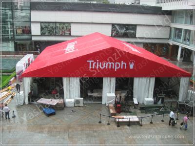 20X20M Red Fabric Cover Outside Event Tent For Exhibition , Outdoor Trade Show Tent Displays