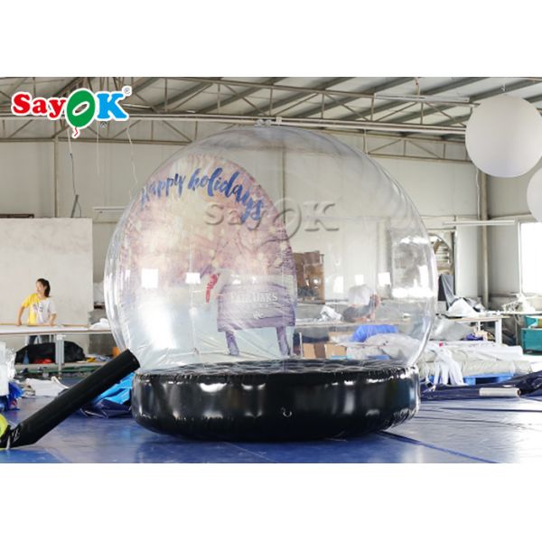 PVC Christmas Ornaments Inflatable Snow Globe For Outdoor Advertising