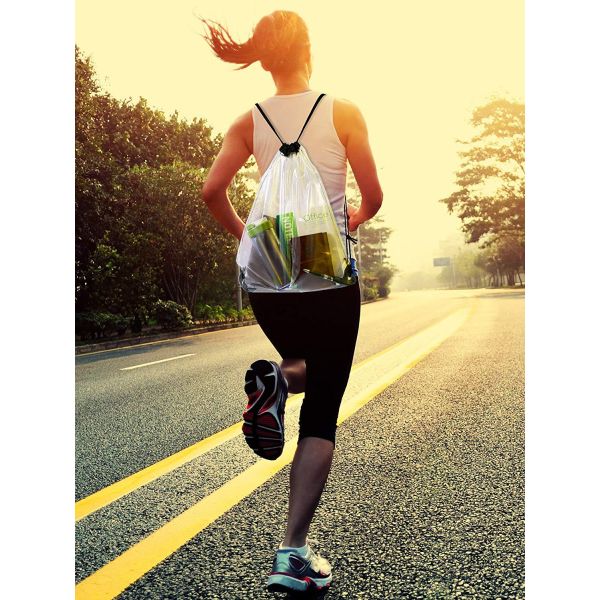 Custom Printed Waterproof Transparent PVC Clear Backpack Drawstring Pouch Bag for Gifts