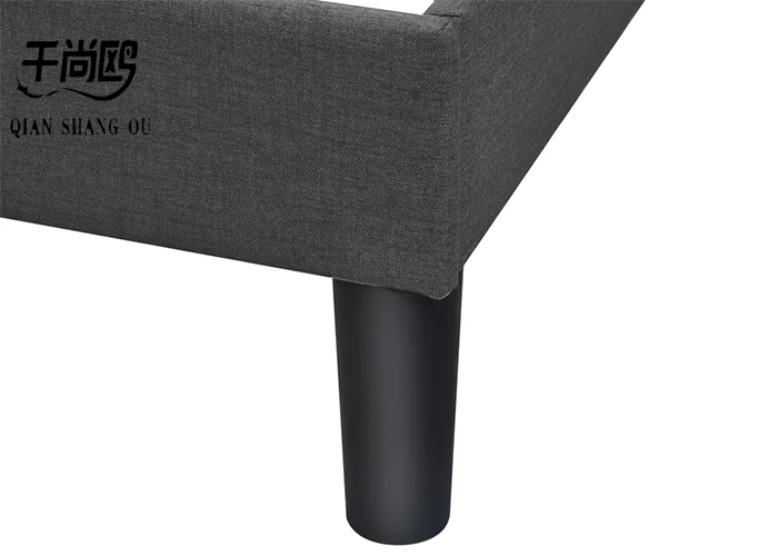 Classic Simple Upholstered Bed Frame 180*200cm With Personalized Head / Wing Design