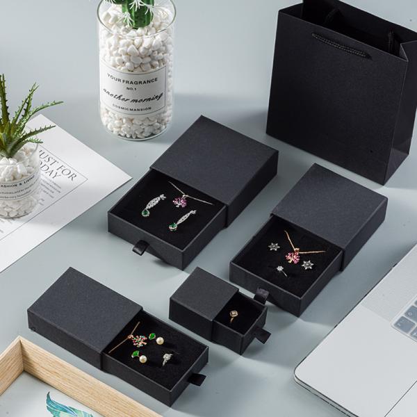Boîtes de bijoux en papier kraft Emballage pour anneaux Colliers Boucles d'oreilles Bracelets