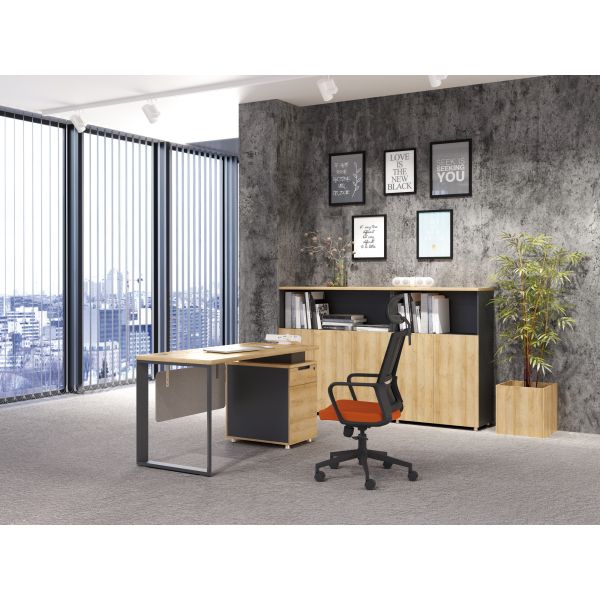 1.4M Melamine Office Furniture Table Desk With Metal Legs SGS certificate
