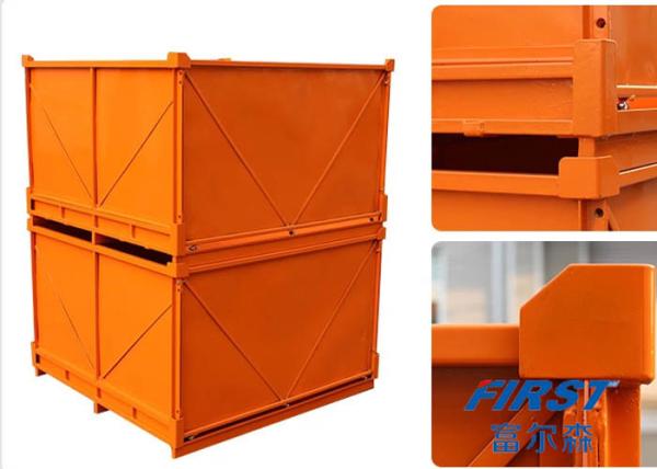 Movable 2 Tons Orange 2.0mm Galvanized Steel Pallet