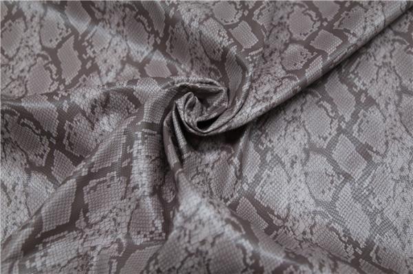 Snake Skin Design Printed PU Leather 0.65mm For Ladies Jacket / Bags