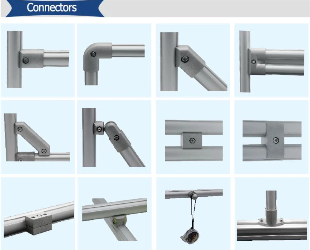 DYE28-2817 Tubo de acero aluminio OD 28mm Unión angular para tubo lean