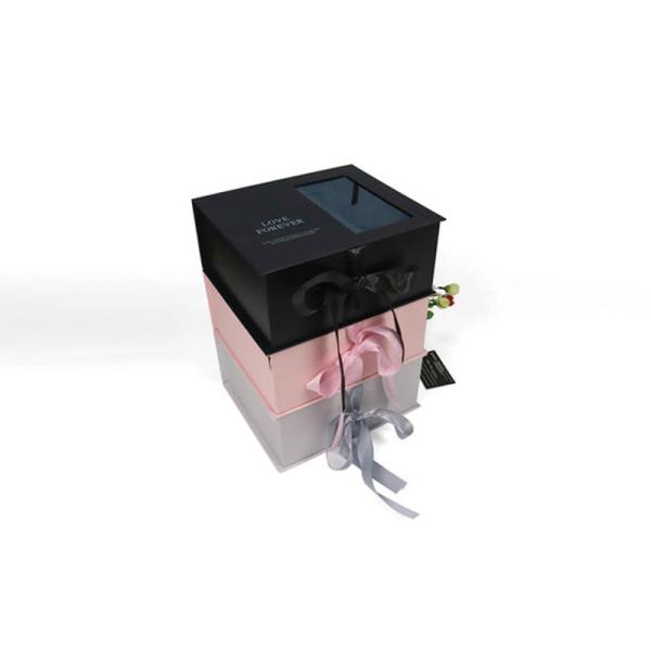 Flip Window UV Coating 1300gsm Paper Flower Gift Packaging Box