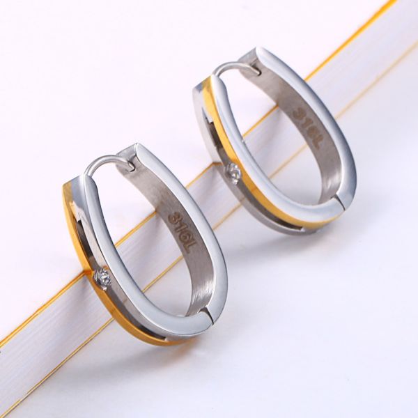 Анти- серьги обруча аллергии 6.07g изготовленные на заказ кругом объезжают небольшие серьги обруча